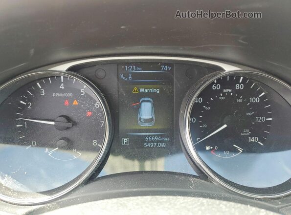 5N1AT2MV1GC917448 2016 NISSAN ROGUE Red Instrument cluster view