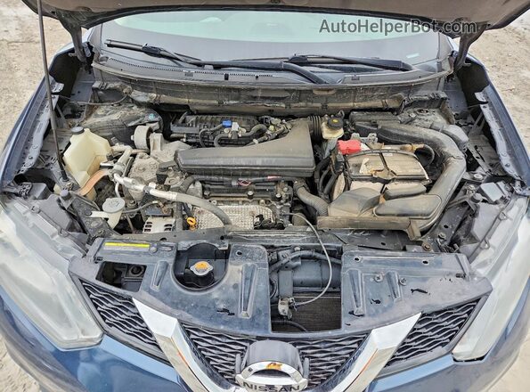 5N1AT2MV1GC924321 2016 NISSAN ROGUE Blue Շարժիչի բաժամունքի տեսք