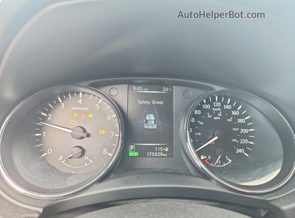 5N1AT2MV1HC755645 2017 NISSAN ROGUE Black Instrument cluster view