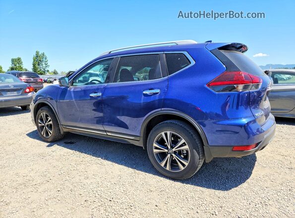 5N1AT2MV1JC745168 2018 NISSAN ROGUE Синий Задняя левая четверть
