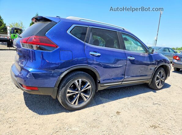 5N1AT2MV1JC745168 2018 NISSAN ROGUE Синий Задняя правая четверть