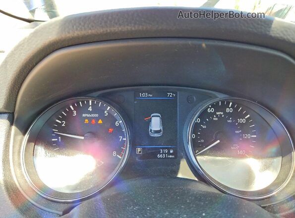 5N1AT2MV1JC745168 2018 NISSAN ROGUE Синий Вид щитка приборов
