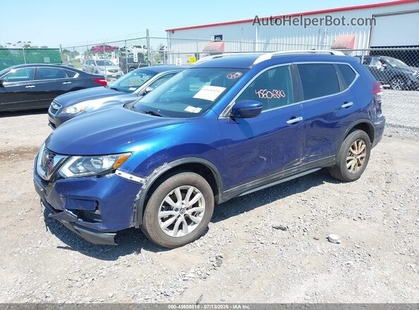 5N1AT2MV1JC785296 2018 NISSAN ROGUE Blue Առջևի ձախ երեք քառորդ տեսարան