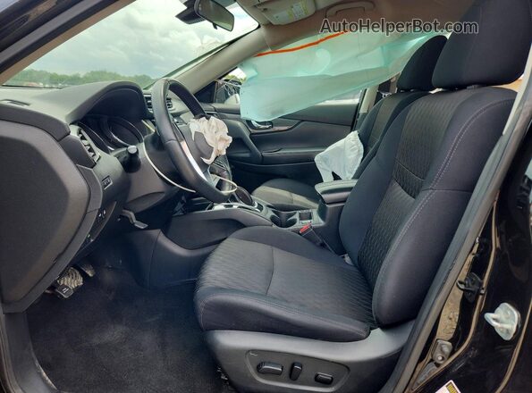 5N1AT2MV1KC757774 2019 NISSAN ROGUE Черный Вид салона спереди