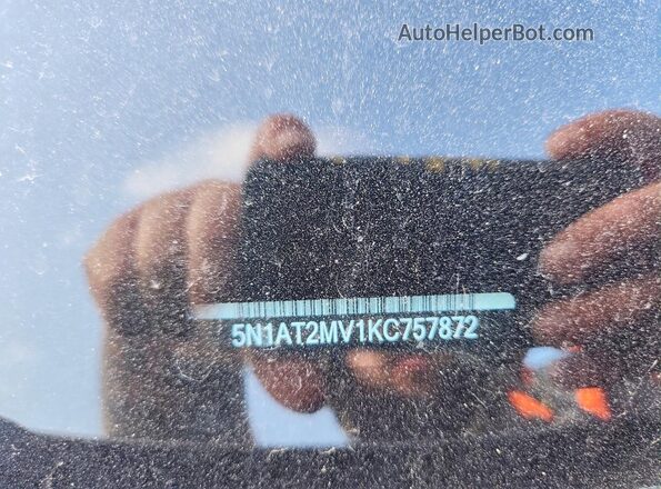 5N1AT2MV1KC757872 2019 NISSAN ROGUE Gray Widok naklejki z numerem VIN