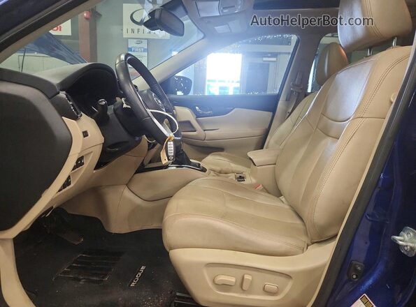 5N1AT2MV1KC794839 2019 NISSAN ROGUE Синий Вид салона спереди