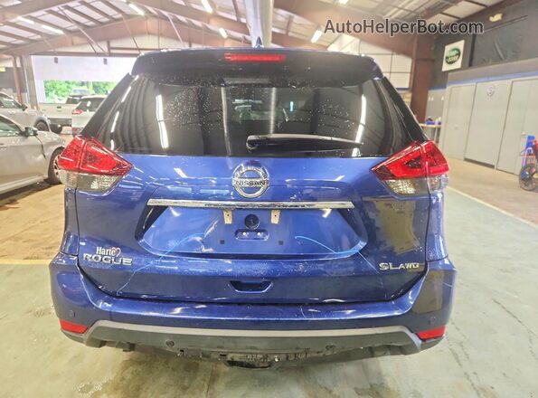 5N1AT2MV1KC794839 2019 NISSAN ROGUE Синий Вид сзади