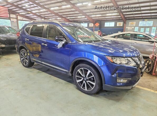 5N1AT2MV1KC794839 2019 NISSAN ROGUE Синий Передняя правая четверть