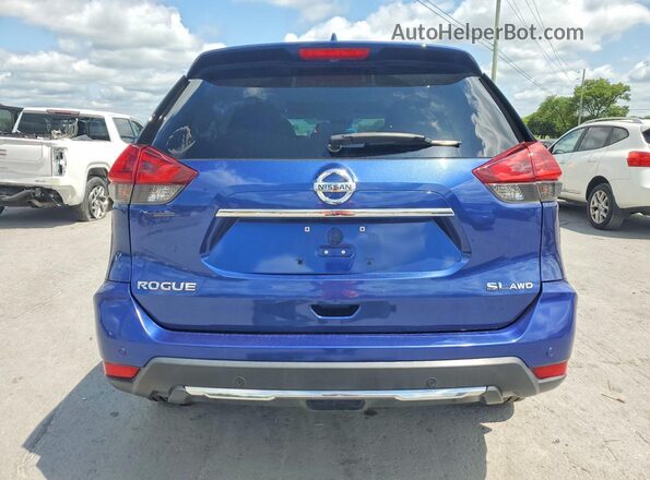 5N1AT2MV1LC762930 2020 NISSAN ROGUE Blue Widok z tyłu