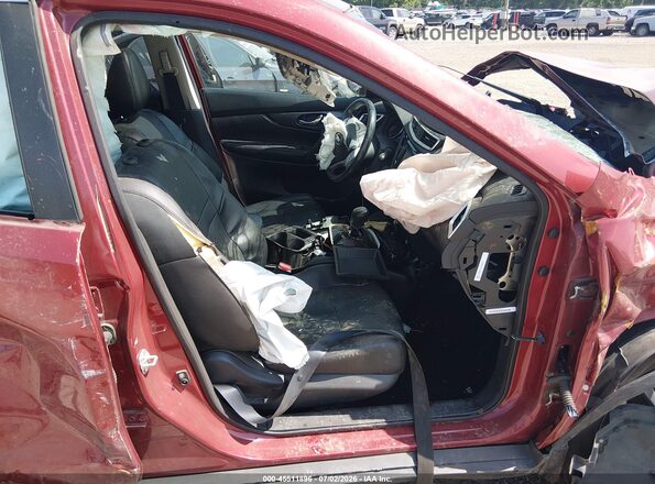 5N1AT2MV2GC793142 2016 NISSAN ROGUE Red Widok wnętrza z przodu