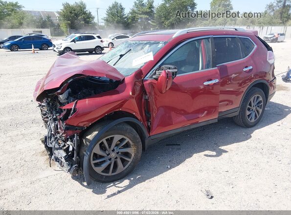 5N1AT2MV2GC793142 2016 NISSAN ROGUE Red Przód lewy