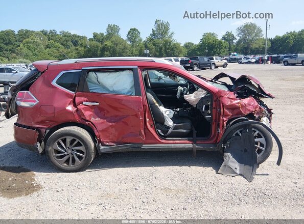 5N1AT2MV2GC793142 2016 NISSAN ROGUE Red Widok wnętrza 360 stopni