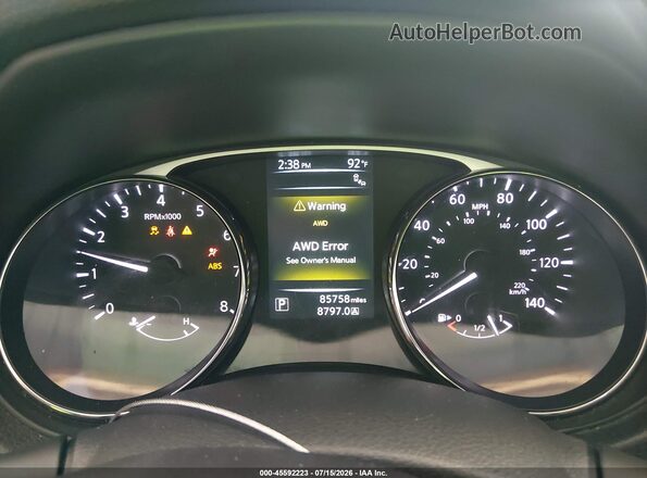5N1AT2MV2GC825913 2016 NISSAN ROGUE Black Widok tylnych siedzeń