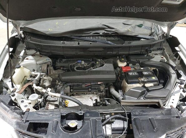5N1AT2MV2GC830884 2016 NISSAN ROGUE Silver Engine compartment view