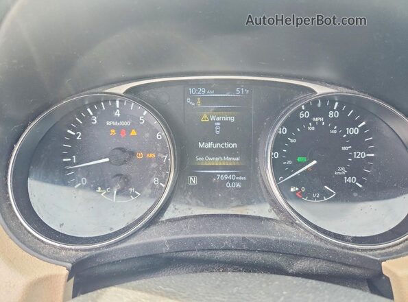 5N1AT2MV2GC919581 2016 NISSAN ROGUE White ხელსაწყოთა პანელის ხედი