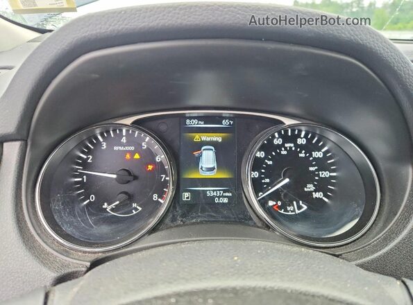 5N1AT2MV2GC922027 2016 NISSAN ROGUE Blue ხელსაწყოთა პანელის ხედი
