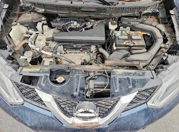 5N1AT2MV2GC922027 2016 NISSAN ROGUE Blue უკანა სალონის ხედი