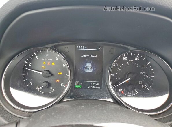 5N1AT2MV2HC810751 2017 NISSAN ROGUE Black Սարքավորումների վահանակի տեսք