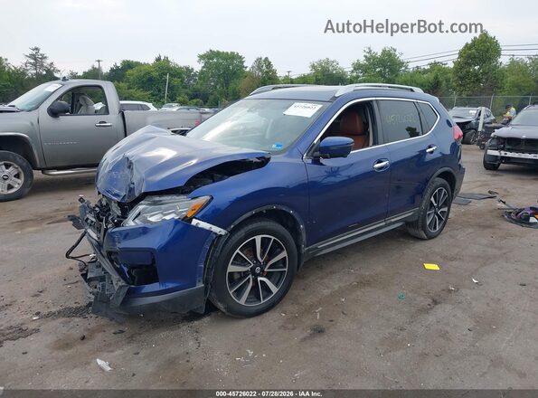 5N1AT2MV2HC851798 2017 NISSAN ROGUE Синий Передняя левая четверть