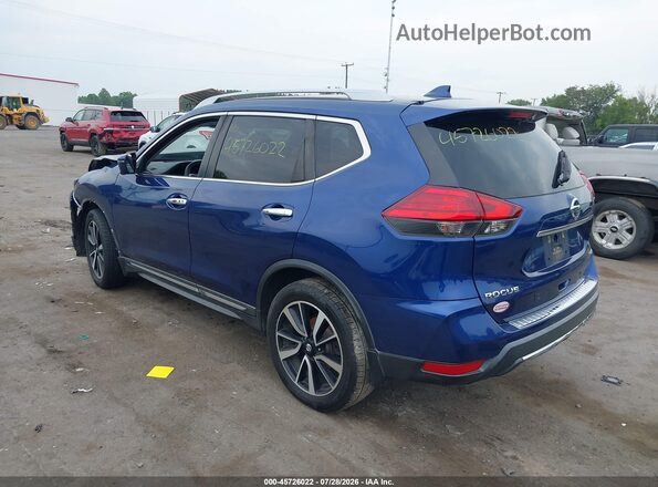 5N1AT2MV2HC851798 2017 NISSAN ROGUE Синий Задняя левая четверть