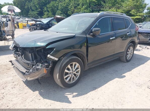 5N1AT2MV2JC758236 2018 NISSAN ROGUE Green Առջևի ձախ երեք քառորդ տեսարան