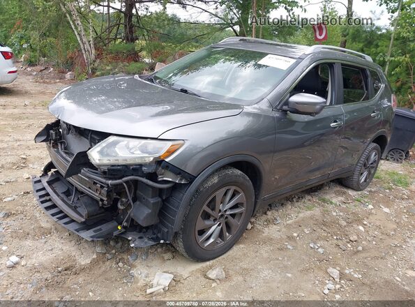 5N1AT2MV3GC766743 2016 NISSAN ROGUE Серый Передняя левая четверть