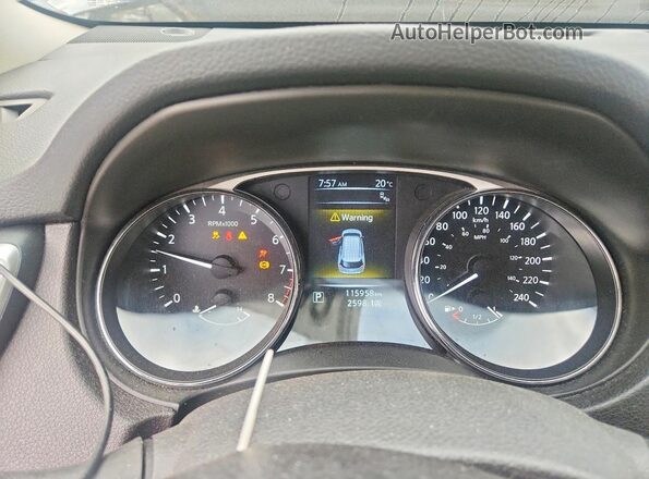 5N1AT2MV3GC788922 2016 NISSAN ROGUE Black Vista del cuadro de instrumentos