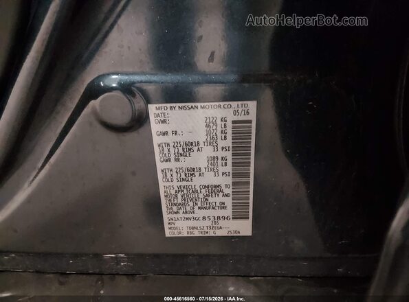 5N1AT2MV3GC853896 2016 NISSAN ROGUE Blue Widok komory silnika