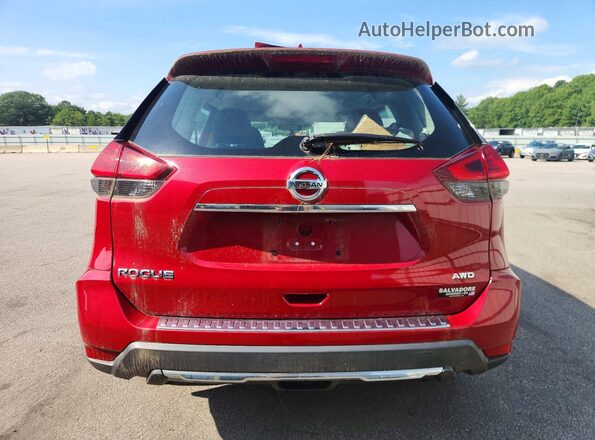 5N1AT2MV3HC779879 2017 NISSAN ROGUE Красный Вид сзади