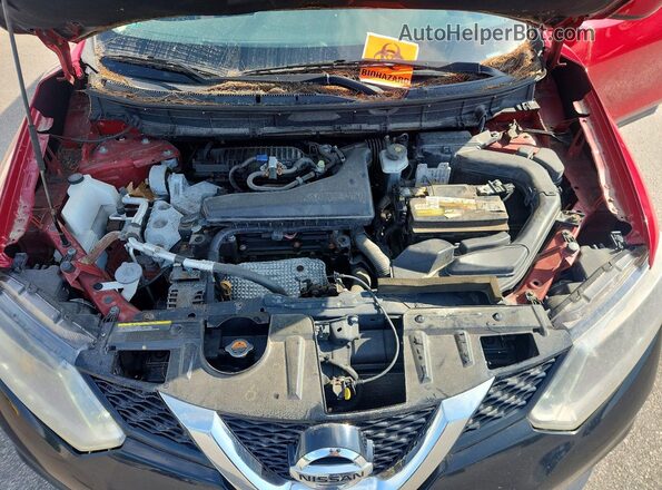 5N1AT2MV3HC779879 2017 NISSAN ROGUE Красный Вид подкапотного пространства