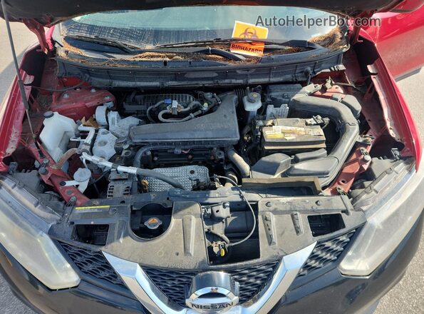 5N1AT2MV3HC779879 2017 NISSAN ROGUE Красный Панорамный вид салона 360°