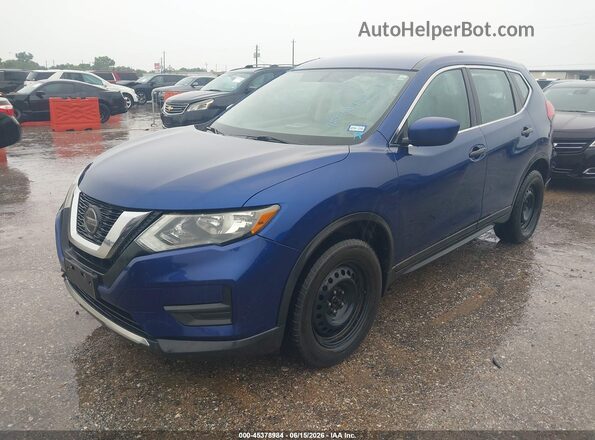 5N1AT2MV3JC791763 2018 NISSAN ROGUE Blue Առջևի ձախ երեք քառորդ տեսարան