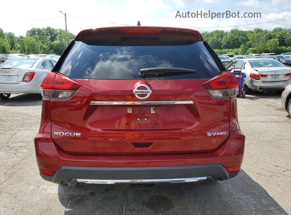 5N1AT2MV3JC819738 2018 NISSAN ROGUE Бордовый Вид сзади