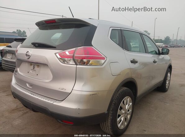 5N1AT2MV4GC819627 2016 NISSAN ROGUE Серебряный Задняя правая четверть