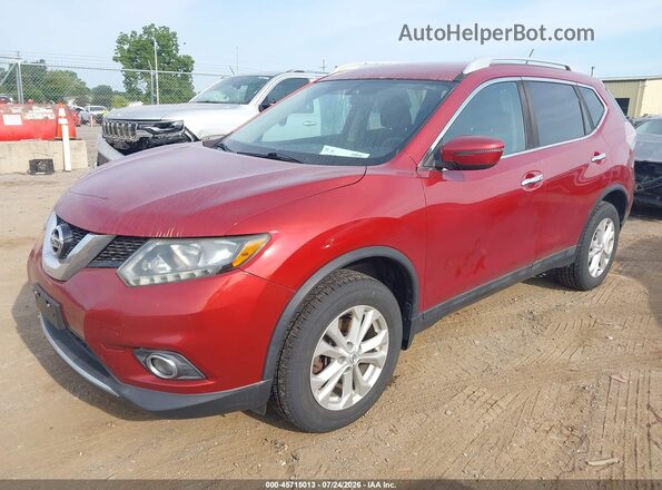 5N1AT2MV4GC843734 2016 NISSAN ROGUE Red Передня ліва чверть