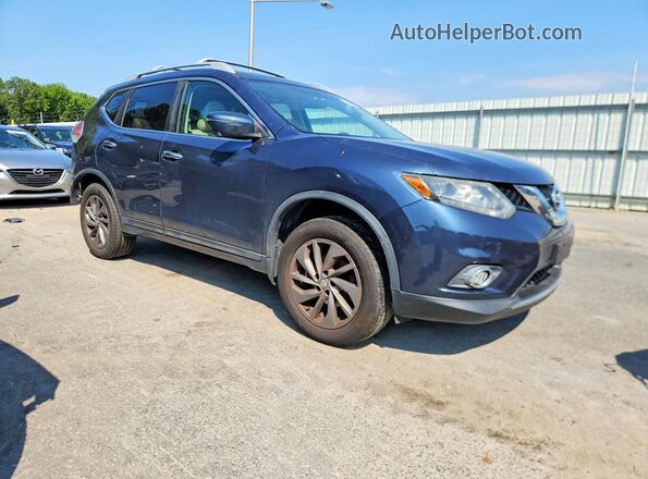 5N1AT2MV4GC865829 2016 NISSAN ROGUE Blue Front right