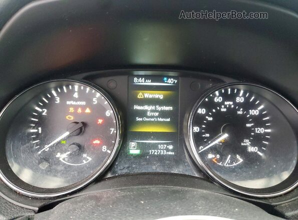 5N1AT2MV4HC762301 2017 NISSAN ROGUE Black Widok zestawu wskaźników