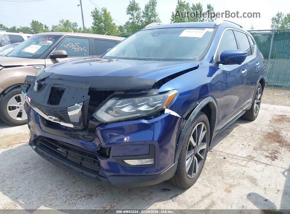 5N1AT2MV4HC808385 2017 NISSAN ROGUE Синий Передняя левая четверть