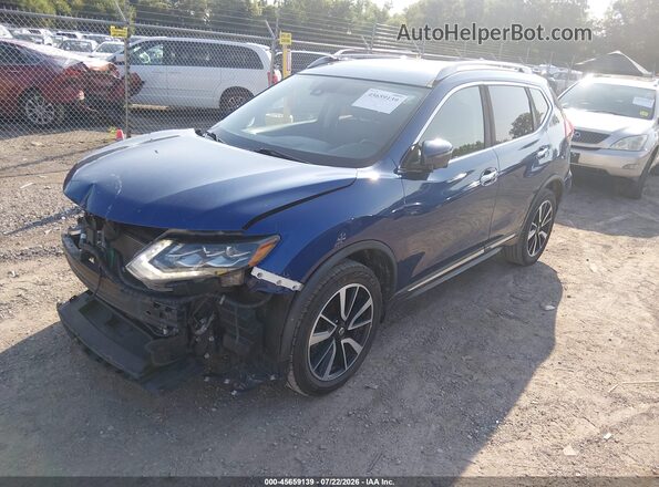 5N1AT2MV4HC817829 2017 NISSAN ROGUE Синий Передняя левая четверть