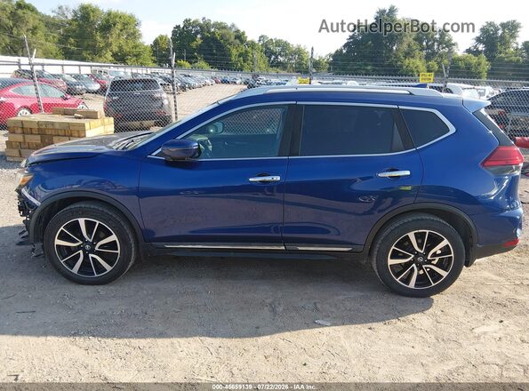 5N1AT2MV4HC817829 2017 NISSAN ROGUE Синий Панорамный вид салона 360°