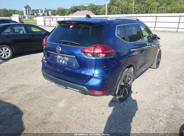 5N1AT2MV4HC817829 2017 NISSAN ROGUE Синий Задняя правая четверть