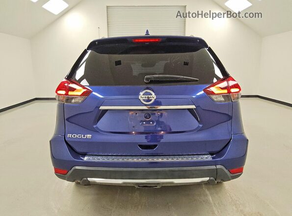 5N1AT2MV4HC829205 2017 NISSAN ROGUE Blue Rear view