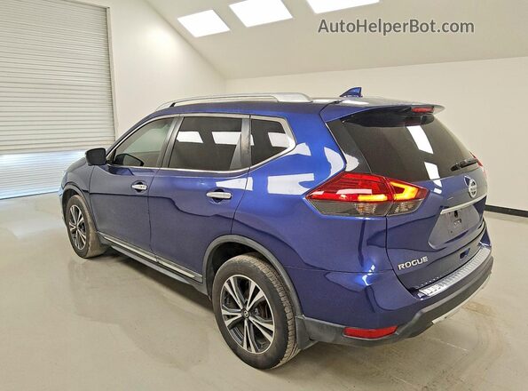 5N1AT2MV4HC829205 2017 NISSAN ROGUE Blue Rear left