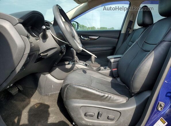 5N1AT2MV4HC847185 2017 NISSAN ROGUE Синий Вид салона спереди