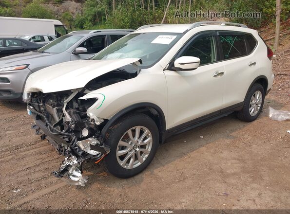 5N1AT2MV4KC737082 2019 NISSAN ROGUE White წინა მარცხენა ხედი სამი მეოთხედიდან