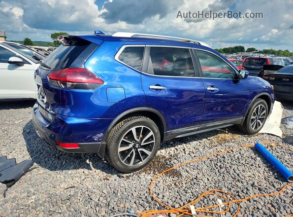 5N1AT2MV4KC746798 2019 NISSAN ROGUE Blue Задня права чверть