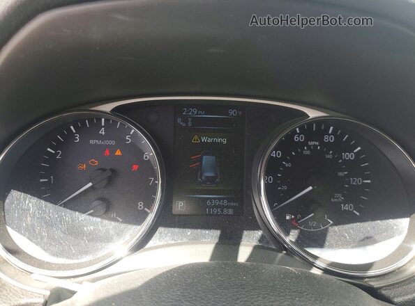 5N1AT2MV5GC759955 2016 NISSAN ROGUE Black Вид щитка приладів
