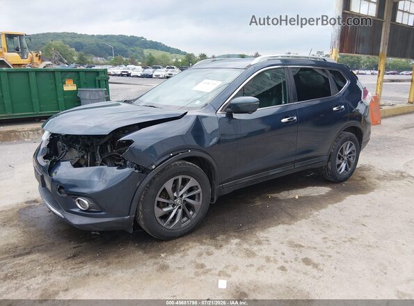 5N1AT2MV5GC774696 2016 NISSAN ROGUE Navy Առջևի ձախ երեք քառորդ տեսարան