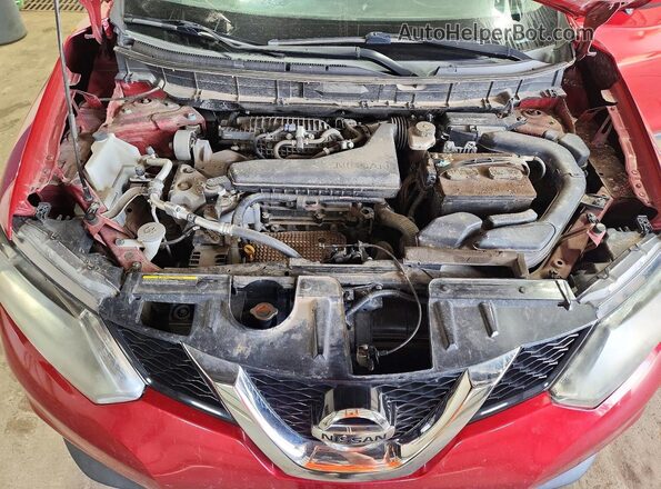 5N1AT2MV5GC912172 2016 NISSAN ROUGUE Red Engine compartment view