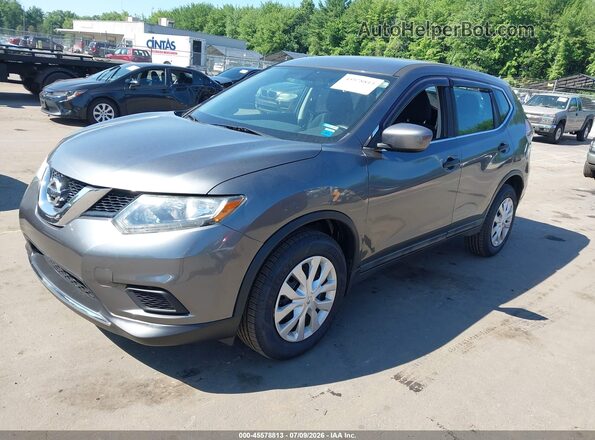 5N1AT2MV5GC919848 2016 NISSAN ROGUE Gray Առջևի ձախ երեք քառորդ տեսարան